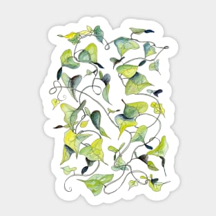 Blue and Green Vines Sticker